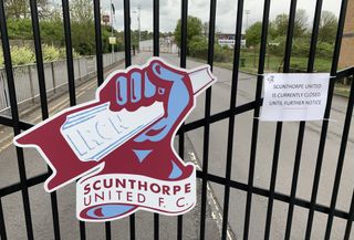 The gates at Scunthorpe's ground will be locked for the foreseeable future