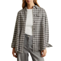 Lorena Lorena Grey Checked Button-Through Shirt | Was £148 now £48