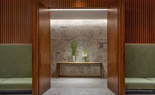 The entrance to the spa at Bulgari hotel Shanghai