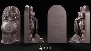 3D figurine of Lance Reddick as Commander Zavala tribute by Artdesk.
