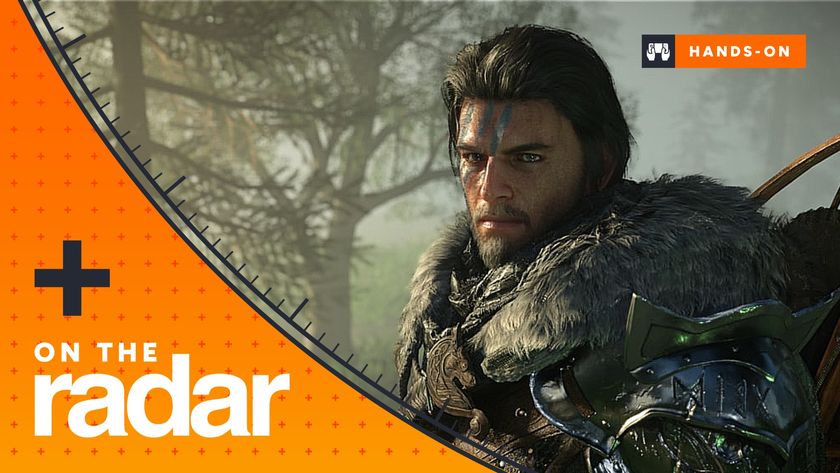 Crimson Desert screenshot of protagonist Kliff, with a GamesRadar On the Radar overlay