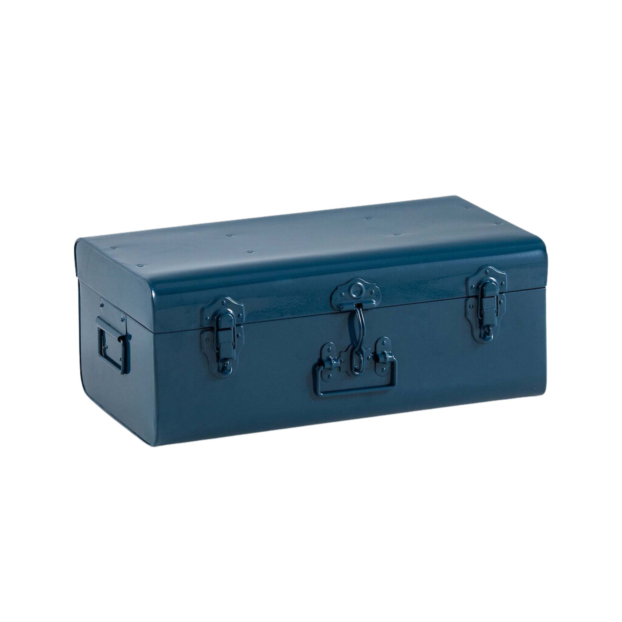 LA REDOUTE INTERIEURS, Masa Steel Metal Trunk in Prussian Blue
