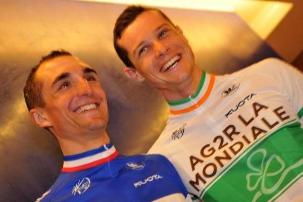 All smiles for the team's two national champions.