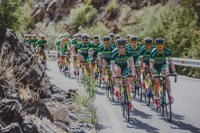 Tinkoff-Saxo trains in Gran Canaria.