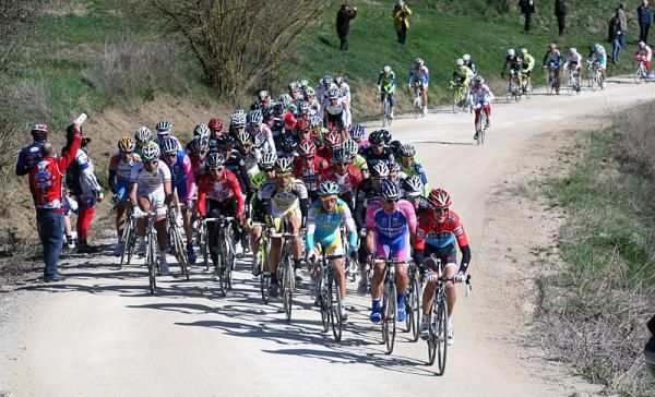Andy Schleck (Saxo Bank) leads the charge.