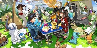 Pokemon Go Fest promotional picnic art