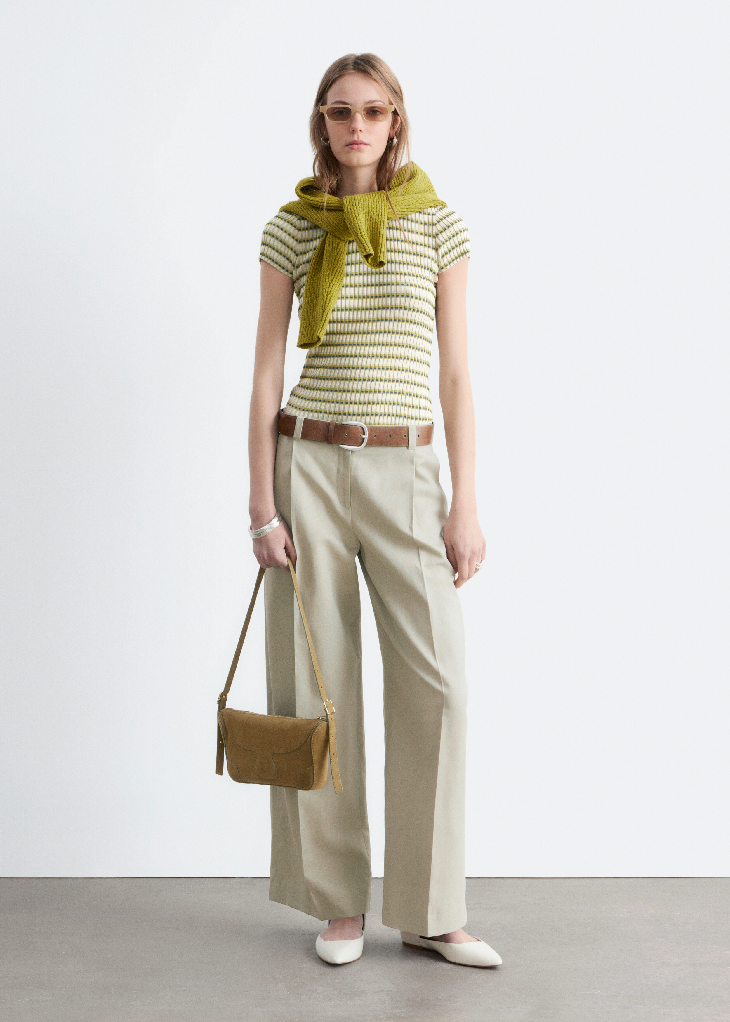 Cotton-Linen Blend Trousers