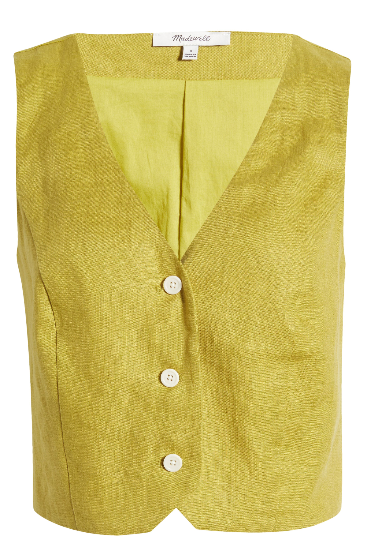 Madewell Katrina Linen Crop Vest