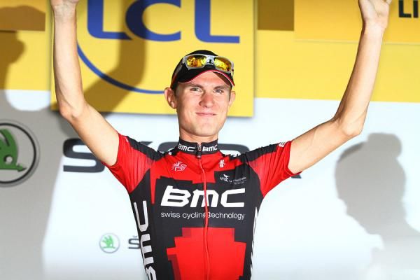 A very happy Tejay van Garderen on the podium