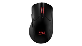 best wireless mouse HyperX Pulsefire Dart from the top on a white background