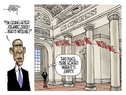 Obama cartoon ISIS congress politics
