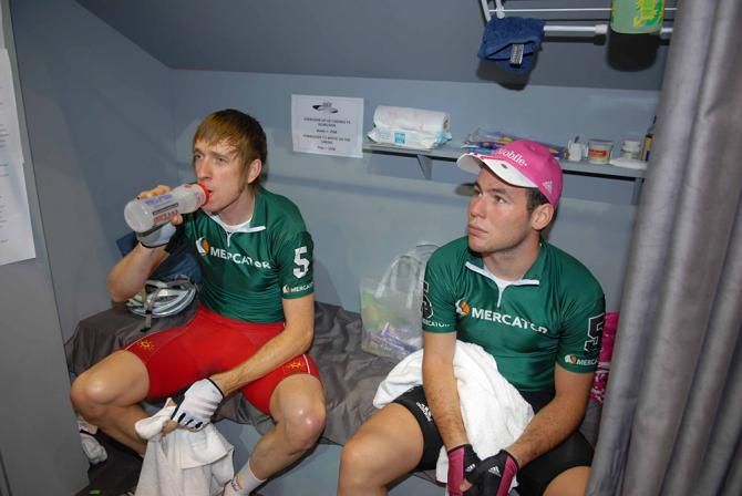 Wiggins and Cavendish at the Gent Six in 2007