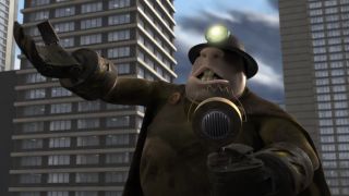 The Underminer appearing at the end of The Incredibles