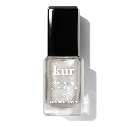 Londontown Shimmer Nail Highlighter - Multi-Dimensional Iridescent Finish Nail Polish Treatment, Vegan Cruelty Free, Soft Shimmery Multi-Tonal White, Mirror Ball - .40fl Oz