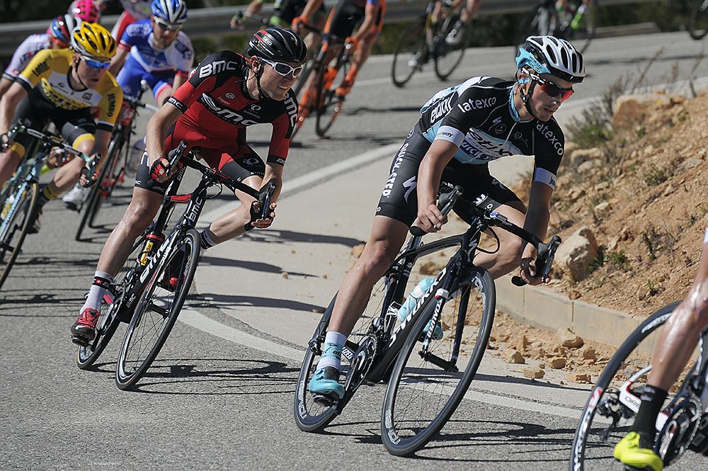 Julien Alaphilippe (Etixx-QuickStep) leads Tejay van Garderen (BMC)
