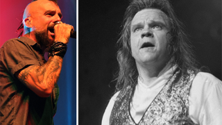 Jesse Leach of Killswitch Engage in 2025, and Meat Loaf in 1994