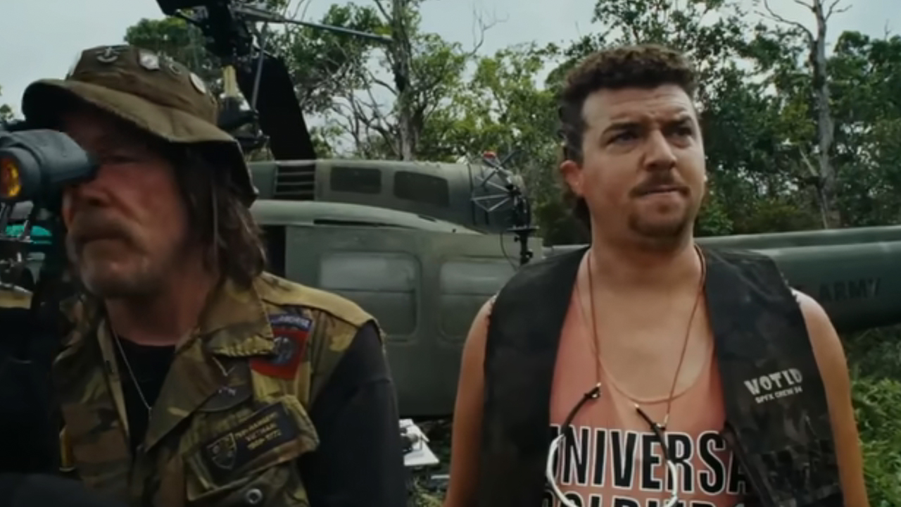 Danny McBride and Nick Nolte in Tropic Thunder