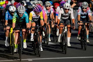 ADELAIDE AUSTRALIA JANUARY 26 Ruby RosemanGannon of Australia and Team BikeExchangeJayco competes during the 2nd Santos Festival Of Cycling 2022 Womens Elite TREK Night Riders Criterium TourDownUnder on January 26 2022 in Adelaide Australia Photo by Daniel KaliszGetty Images