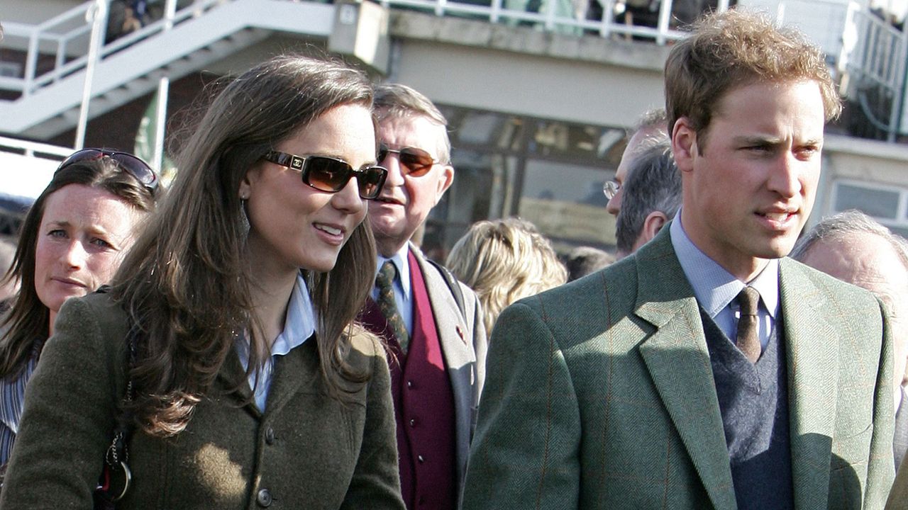 Prince William and Kate Middleton attend Cheltenham Race Festival in 2007