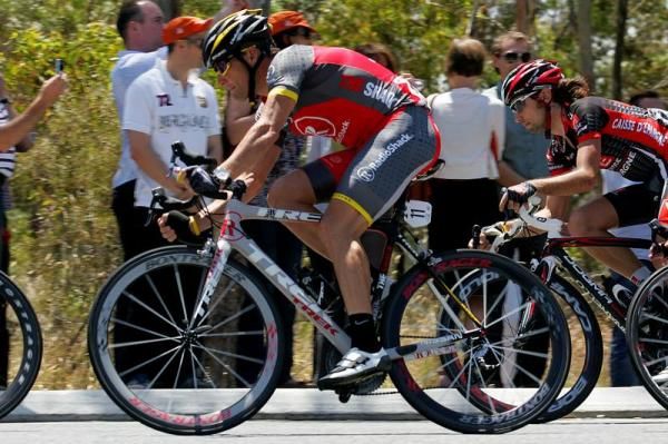 Lance Armstrong (RadioShack) had no problems staying with the bunch today.