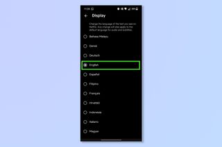 The third step to changing Netflix menu language on Android