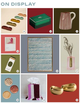 stylish holiday gift guide collage of home gifts under $50