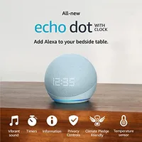 Save 25% on a cloud blue Echo Dot with Alexa and clock: