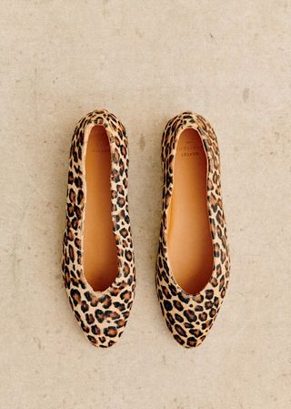 Matilda Ballerinas - Leopard - Pony Effect Cowhide Leather - Sézane