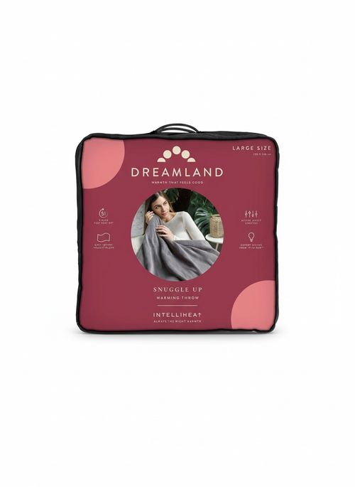 Dreamland Snuggle Up Heated Grey Throw - Large