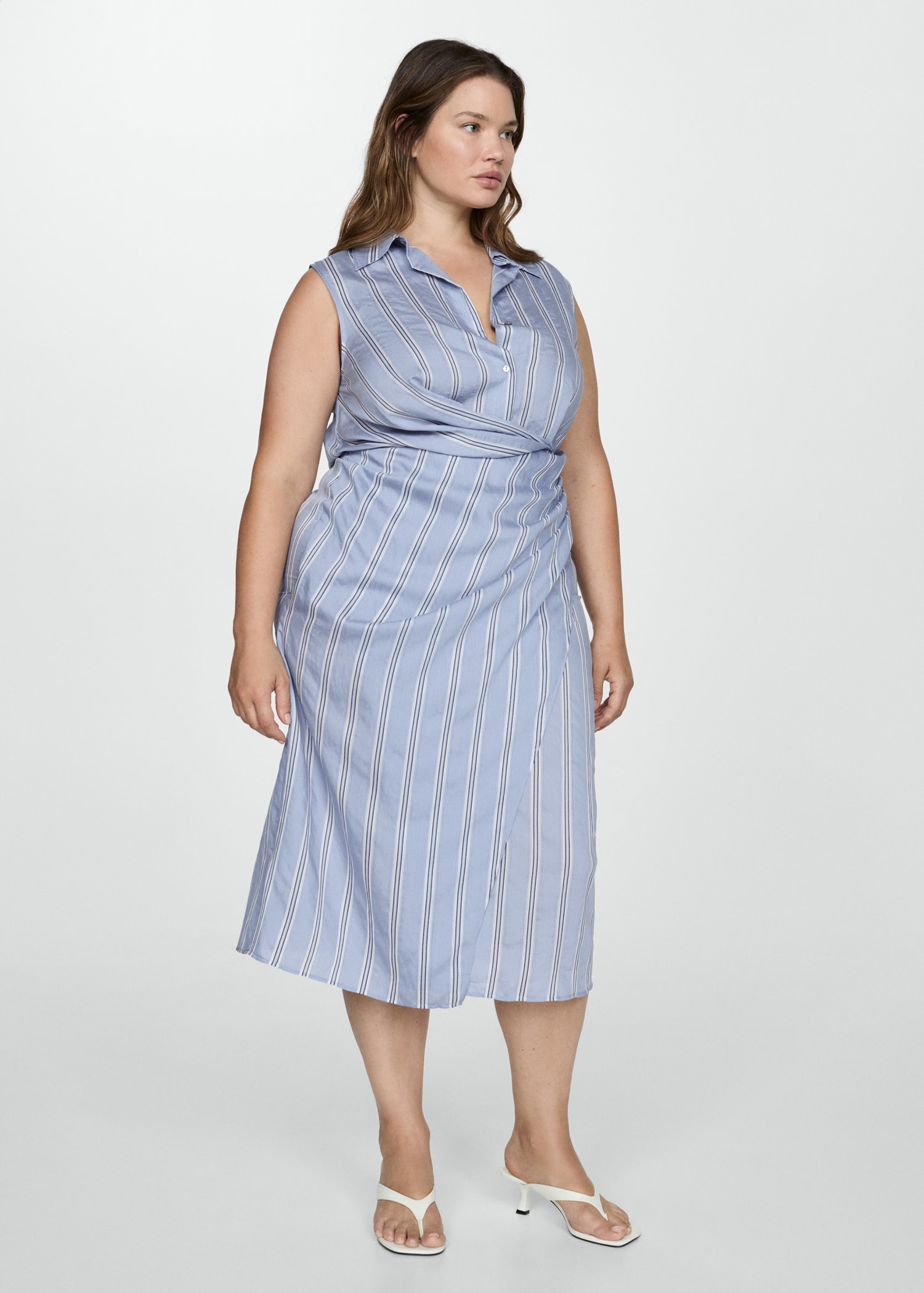 Draped Shirt Dress - Women | Mango Usa