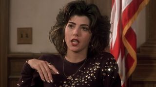Mona Lisa Vito gives her testimony in court in My Cousin Vinny