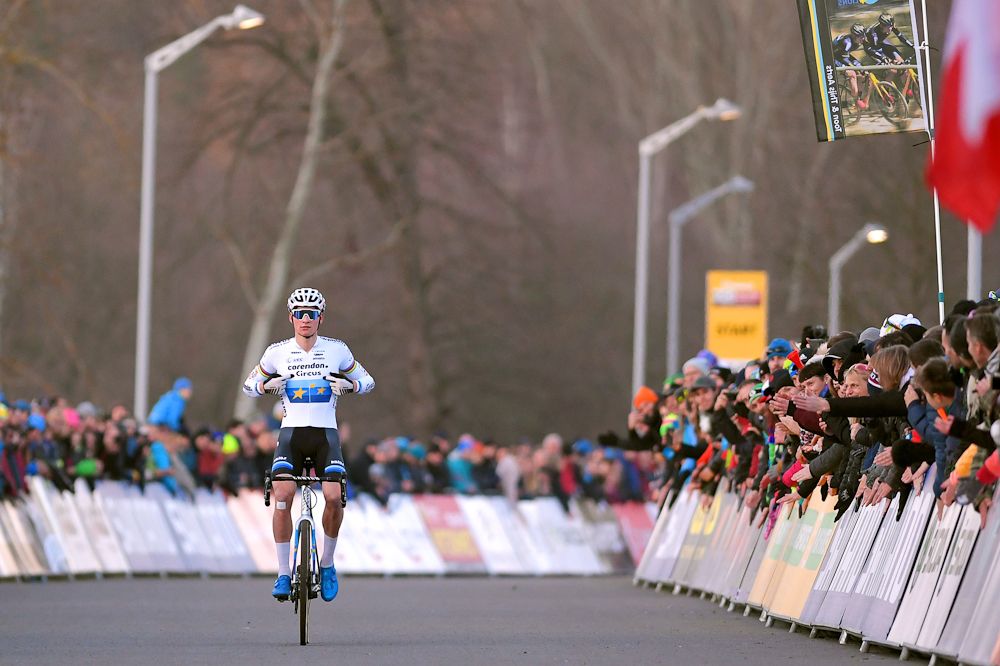 Mathieu Van Der Poel wins round 4 of the UCI Cyclo-cross World Cup in Tabor