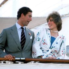 the prince and princess of wales leave gibraltar on the royal yacht britannia for their honeymoon cruise, 31st july 1981 the princess wears a donald campbell dress photo by jayne fincherprincess diana archivegetty images