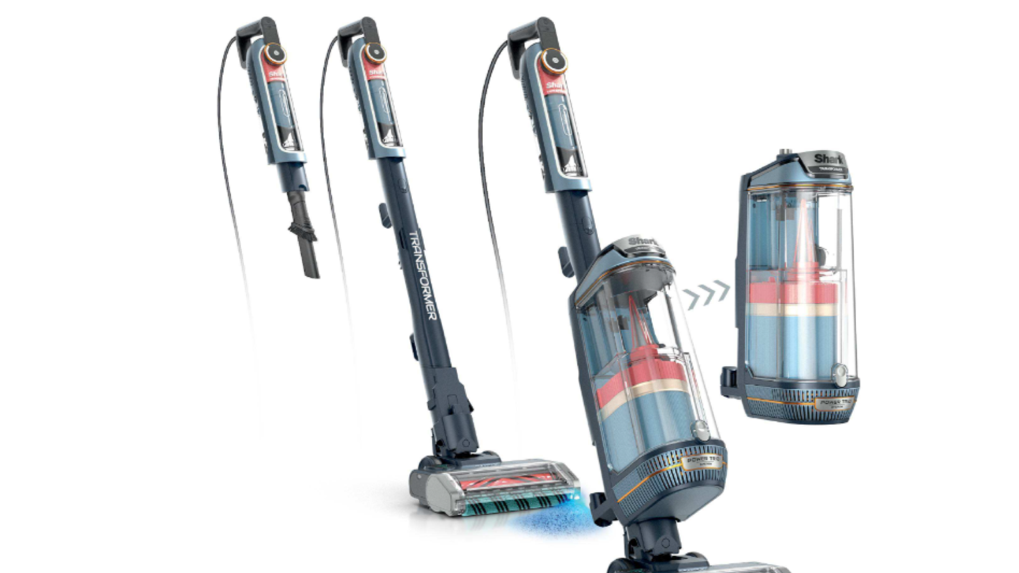 Shark PowerDetect Transformer product photo showing its three uses