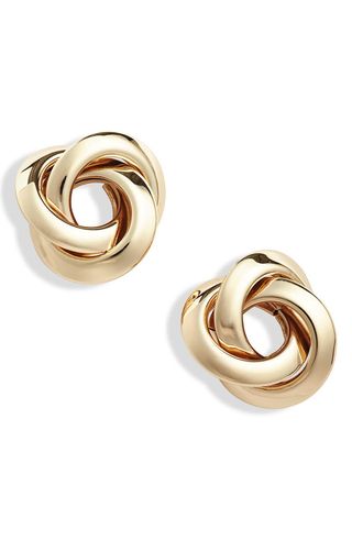 Knotted Circle Stud Earrings