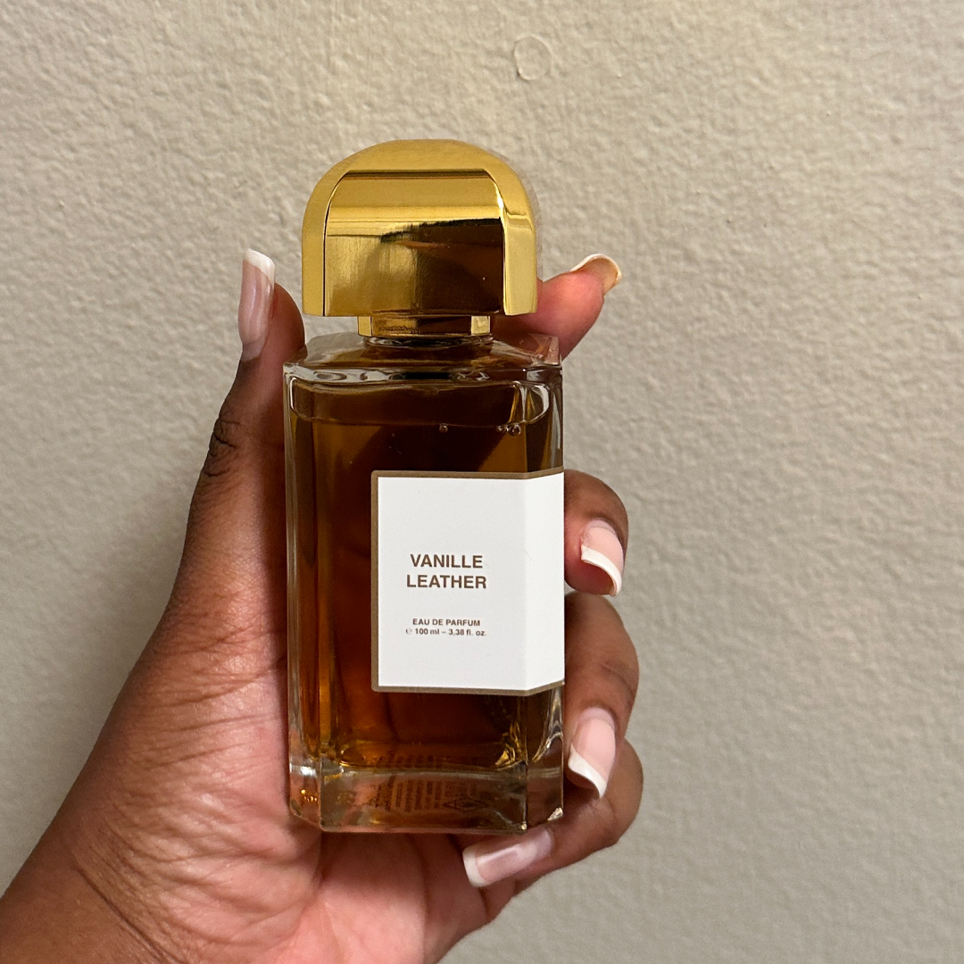 Ariel Baker testing BDK Vanille Leather perfume.