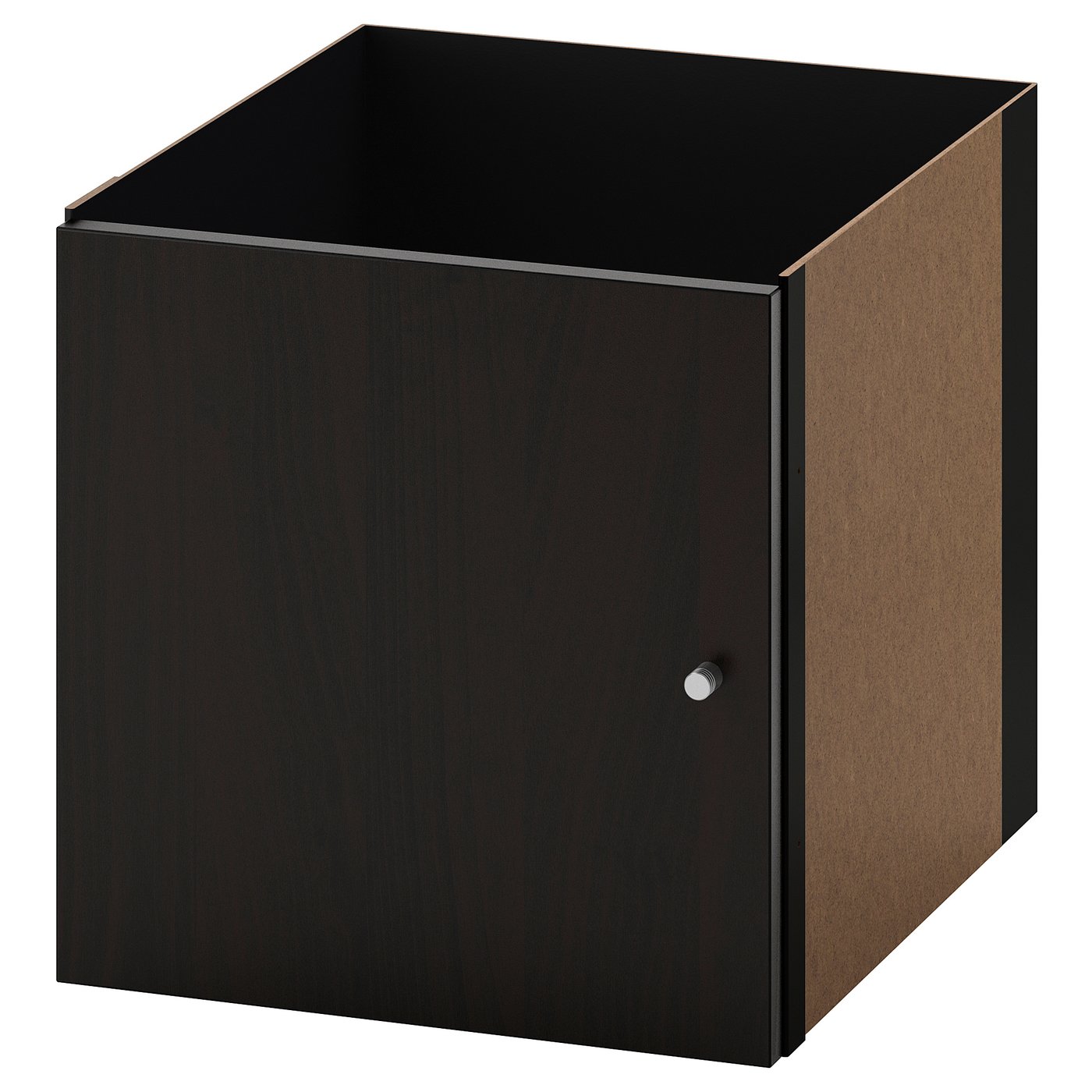 Kallax Insert With Door - Black-Brown 13x13 "