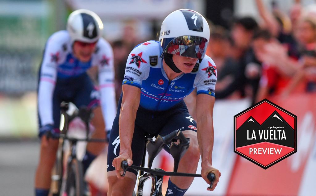 Belgian Remco Evenepoel of QuickStep Alpha Vinyl crosses the finish line of the first stage of the 2022 edition of the Vuelta a Espana Tour of Spain cycling race a 232km team time trial in Utrecht The Netherlands Friday 19 August 2022 BELGA PHOTO LUC CLAESSEN Photo by LUC CLAESSEN BELGA MAG Belga via AFP Photo by LUC CLAESSENBELGA MAGAFP via Getty Images