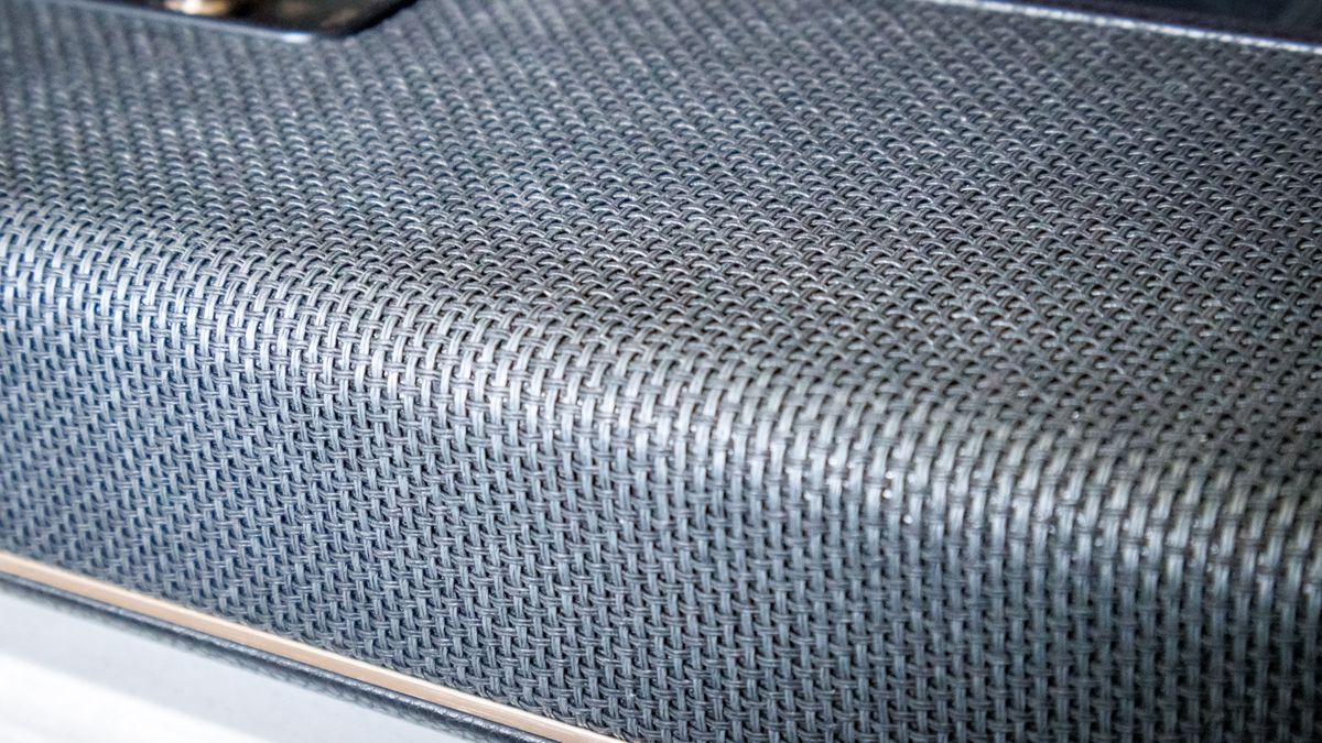 A surface shot of the Marshall Heston 120 soundbar.