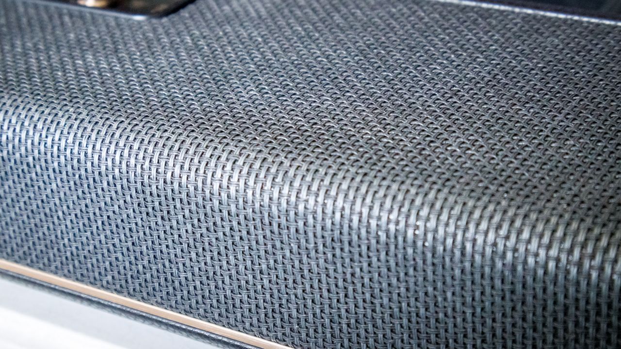 A surface shot of the Marshall Heston 120 soundbar.