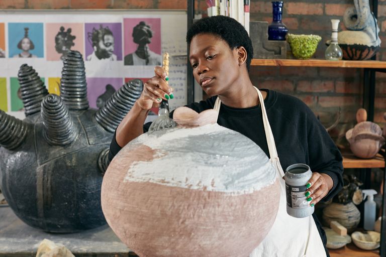 Zizipho Poswa ceramics explore hair as medium for sculpture | Wallpaper