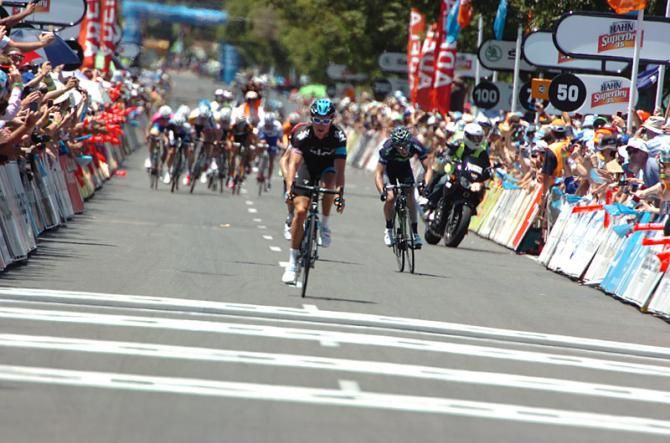 Geraint Thomas (Sky) on his way to winning