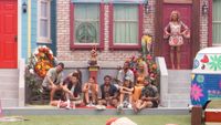 The Houseguests waiting on the veto. 