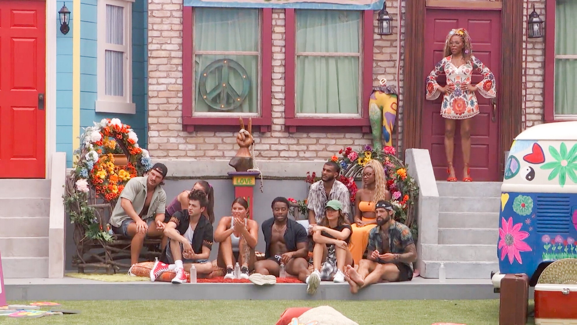 The Houseguests waiting on the veto. 