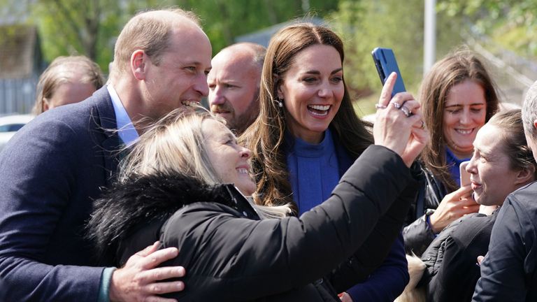 Prince William and Kate Middleton take a selfie with a fan in Glasgow, Scotland. Andrew Milligan / WPA Pool for Getty Images 