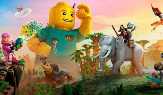 A Lego Worlds landscape