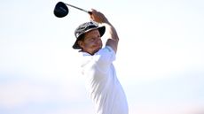 Peter Malnati of the United States plays his shot from the 16th tee during the second round of the Black Desert Championship 2024 at Black Desert Resort on October 11, 2024 in St George, Utah.