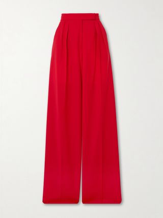 Rimini Pleated Wool-Crepe Wide-Leg Pants