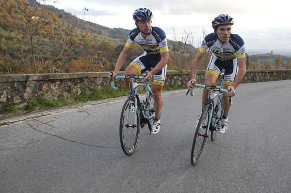 Stijn Devolder and Bjorn Leukemans are the Vacansoleil team's top men