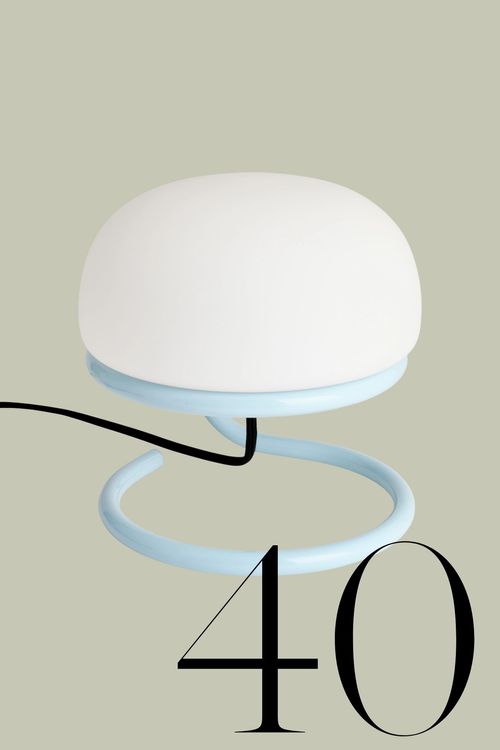 Blake Opal Glass Table Lamp in Blue